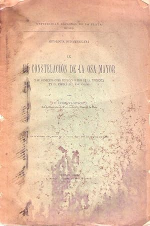 Imagen del vendedor de MITOLOGIA SUDAMERICANA IX. La constelacin de la Osa Mayor y su concepto como huracn o dios de la tormenta en la esfera del Mar Caribe. De la revista del Museo de La Plata, tomo XXVIII, pginas 103 a 145 a la venta por Buenos Aires Libros