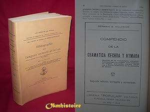 Imagen del vendedor de Bibliographie des langues aymara et kicua. Publi avec le concours du C. N. R. S. et de "The Viking Fund", New York. ----------- Volume 2 (1876 - 1915) a la venta por Okmhistoire