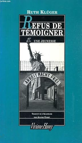 Bild des Verkufers fr REFUS DE TEMOIGNER, UNE JEUNESSE zum Verkauf von Le-Livre