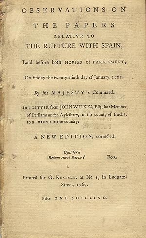 Observations on the papers relative to the rupture with Spain, laid before both Houses of Parliam...