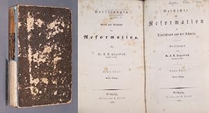 Image du vendeur pour Geschichte der Reformation in Deutschland und der Schweiz. Vorlesungen von Dr. K(arl) R(udolf) Hagenbach. Erster und zweiter Theil. (= Vorlesungen ber Wesen und Geschichte der Reformation. Von Dr. K(arl) R(udolf) Hagenbach. Erster und zweiter Theil.) 2 Teile in 1 Band. mis en vente par Antiquariat Kretzer