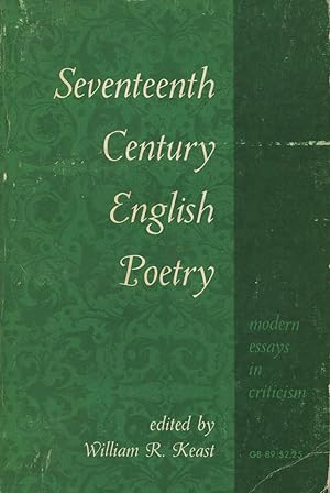 Bild des Verkufers fr Seventeenth Century English Poetry: Modern Essays In Criticism zum Verkauf von Kenneth A. Himber
