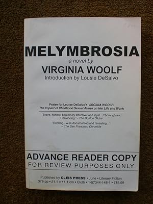 Bild des Verkufers fr Melymbrosia (later re-written as "The Voyage Out".) zum Verkauf von Black Box Books