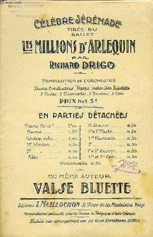 Seller image for CELEBRE SERENADE TIREE DU BALLET LES MILLIONS D'ARLEQUIN for sale by Le-Livre