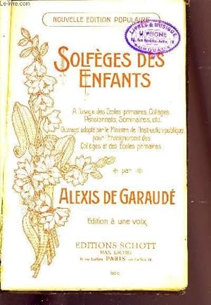 Seller image for SOLFEGE DES ENFANTS for sale by Le-Livre