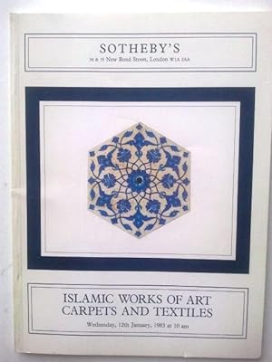 Islamic Works of Art, Carpets and Textiles Sotheby's auction catalogue Jan 1983