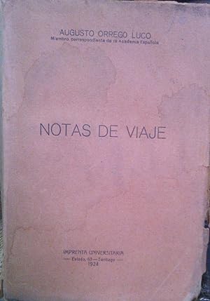Bild des Verkufers fr Notas de viaje zum Verkauf von Librera Monte Sarmiento
