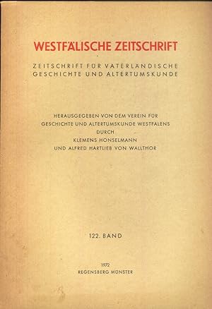 Bild des Verkufers fr Westflische Zeitschrift. 122. Band / 1972 zum Verkauf von Paderbuch e.Kfm. Inh. Ralf R. Eichmann
