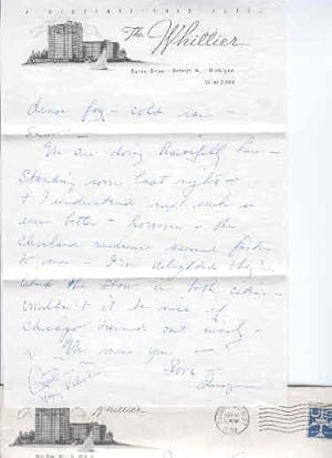 Seller image for Autographed Letter, Signed (ALS). (1959). for sale by Peter Keisogloff Rare Books, Inc.