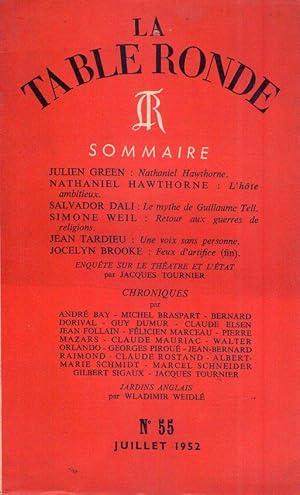 LA TABLE RONDE - No. 55 - Juillet 1952