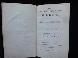 Bild des Verkufers fr Des Quintus Horatius Flaccus Werke. 2 Bnde in Einem komplett. zum Verkauf von Malota
