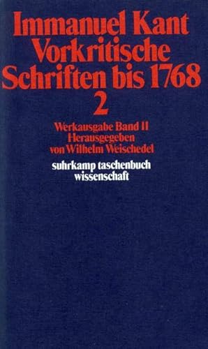 Seller image for Vorkritische Schriften bis 1768. Tl.2 for sale by AHA-BUCH GmbH