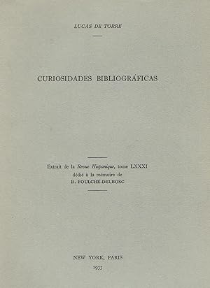 Seller image for CURIOSIDADES BIBLIOGRFICAS for sale by Librera Torren de Rueda