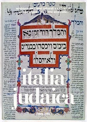 Image du vendeur pour Italia Judaica: Atti del I Convegno internazionale, Bari 18-22 maggio 1981 mis en vente par ERIC CHAIM KLINE, BOOKSELLER (ABAA ILAB)