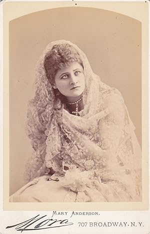 Seller image for Cabinet Card photograph of Mary Anderson. for sale by Up-Country Letters