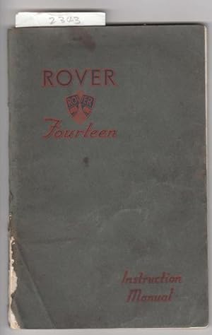 Rover Fourteen. Original Instruction Manual.