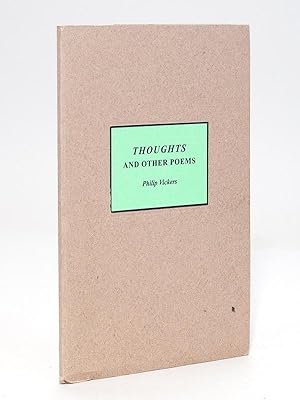 Thoughts and other Poems. [ Livre dédicacé par l'auteur ]