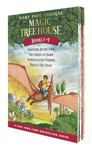 Bild des Verkufers fr Magic Tree House Books 1-4 Boxed Set : Dinosaurs Before Dark / The Knight at Dawn / Mummies in the Morning / Pirates Past Noon zum Verkauf von AHA-BUCH GmbH