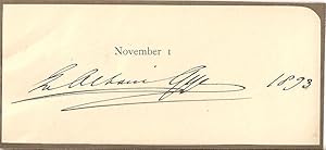 Autograph / signature of the Canadian soprano and opera singer, Emma Albani. Dated 1893.