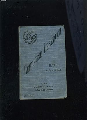 Seller image for LEHR - UND LESEBUCH. II. TEIL - ETUDES DU VOCABULAIRE, LECTURES for sale by Le-Livre