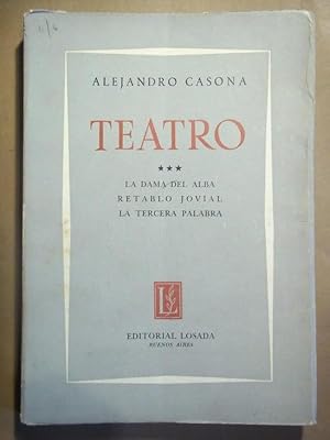 Seller image for TEATRO. La Dama del Alba. Retablo Jovial. La Tercera Palabra. for sale by Carmichael Alonso Libros