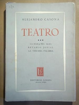 Imagen del vendedor de TEATRO. La Dama del Alba. Retablo Jovial. La Tercera Palabra. a la venta por Carmichael Alonso Libros