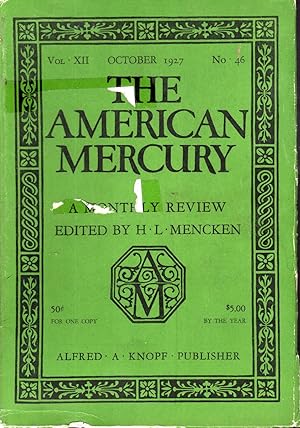 Seller image for The American Mercury Volume XIII,, No. 46: October, 1927 for sale by Dorley House Books, Inc.