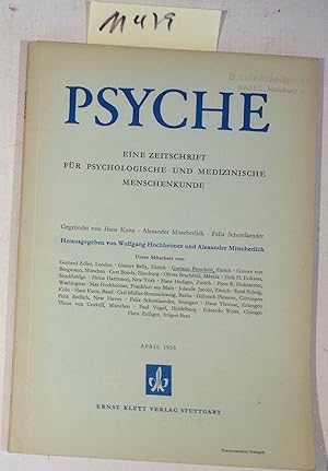 Image du vendeur pour Psyche - Eine Zeitschrift Fr Psychologiwche Und Medizinische Menschenkunde April 1955, IX Jahrgang, 1. Heft mis en vente par Antiquariat Trger