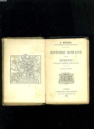 Seller image for HISTOIRE ROMAINE - MEMENTO A L'USAGE DES CANDIDATS AU BACCALAUREAT for sale by Le-Livre