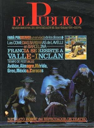 Imagen del vendedor de EL PBLICO. Revista Bimestral del Espectculo. N 86. Entrevistas con Jorge Lavelli, Armando Llamas y Mara Casares. Monogrfico: Retrato robot del espectador teatral. Didier Mreuze: El milagro de Avin. a la venta por angeles sancha libros