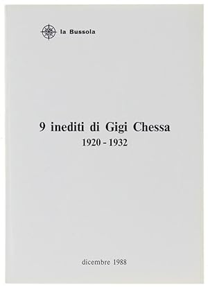 Image du vendeur pour 9 INEDITI DI GIGI CHESSA 1920-1932.: mis en vente par Bergoglio Libri d'Epoca