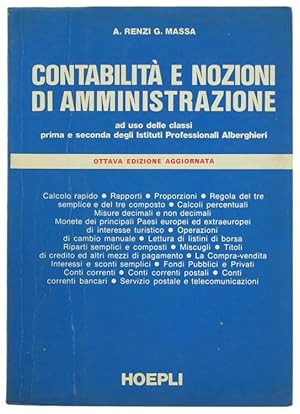 CONTABILITA' E NOZIONI DI AMMINISTRAZIONE ad uso delle classi prima e seconda degli Istituti Prof...