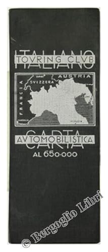 CARTA AUTOMOBILISTICA D'ITALIA AL 650.000 IN DUE FOGLI. 1° foglio.: