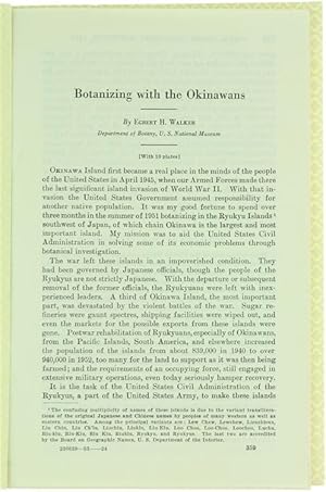 Imagen del vendedor de BOTANIZING WITH THE OKINAWANS.: a la venta por Bergoglio Libri d'Epoca