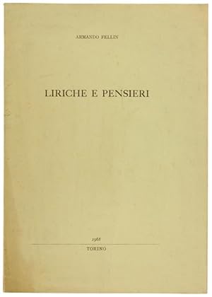 Immagine del venditore per LIRICHE E PENSIERI. Estratto: venduto da Bergoglio Libri d'Epoca