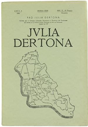 JULIA DERTONA. Anno X, 1962 - Fasc. 27-30.: