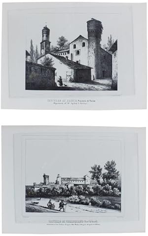 CASTELLO DI DROSIO - CASTELLO DI COLLOBIANO. Due litografie.: