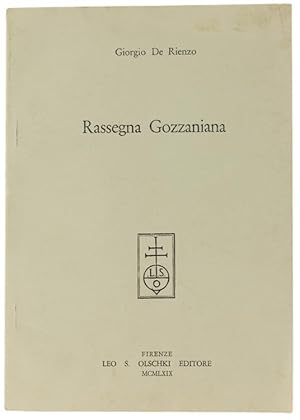Seller image for RASSEGNA GOZZANIANA.: for sale by Bergoglio Libri d'Epoca