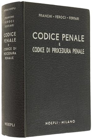 Imagen del vendedor de CODICE PENALE E CODICE DI PROCEDURA PENALE. Edizione aggiornata al 1 marzo 1968.: a la venta por Bergoglio Libri d'Epoca