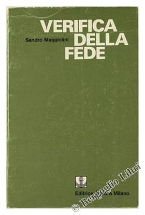 Bild des Verkufers fr VERIFICA DELLA FEDE.: zum Verkauf von Bergoglio Libri d'Epoca