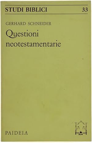 Immagine del venditore per QUESTIONI NEOTESTAMENTARIE.: venduto da Bergoglio Libri d'Epoca