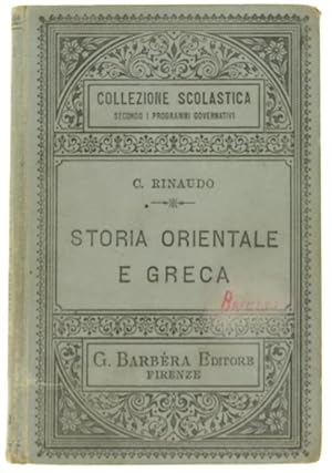 CORSO DI STORIA GENERALE. Vol 1°: Storia orientale e greca.: