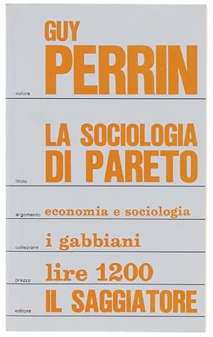 Imagen del vendedor de LA SOCIOLOGIA DI PARETO.: a la venta por Bergoglio Libri d'Epoca