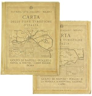 CARTA DELLE ZONE TURISTICHE D'ITALIA - GOLFO DI NAPOLI. Foglio I e Foglio II.: