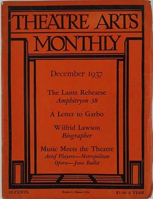 THEATRE ARTS MONTHLY. December 1937.: