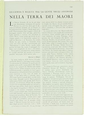 NELLA TERRA DEI MAORI. Leggenda e realtà tra la gente degli Antipodi.: