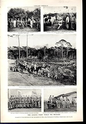 Immagine del venditore per PRINT:"The Cubans Fight While We Mediate". Photoengravings from Leslie's Weekly, April 28, 1898 venduto da Dorley House Books, Inc.