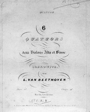 [Op. 18, Nr. 2-4] 6 Quatuors pour deux violons, alto et basse. opera 18 en six livraisons [no. 2,...