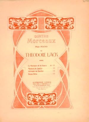 Seller image for Quatre morceaux de piano. Moment de caprice for sale by Paul van Kuik Antiquarian Music