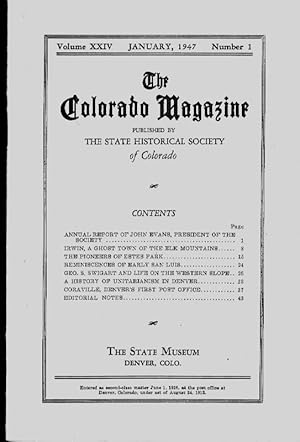 Seller image for The Colorado Magazine, Vol. XXIV, No. 1; January, 1947 for sale by Clausen Books, RMABA